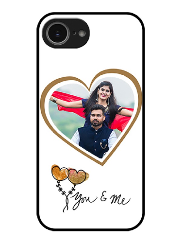 Custom iPhone 16e Custom Glass Phone Case - You & Me Design