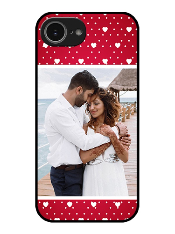 Custom iPhone 16e Custom Glass Phone Case - Hearts Mobile Case Design