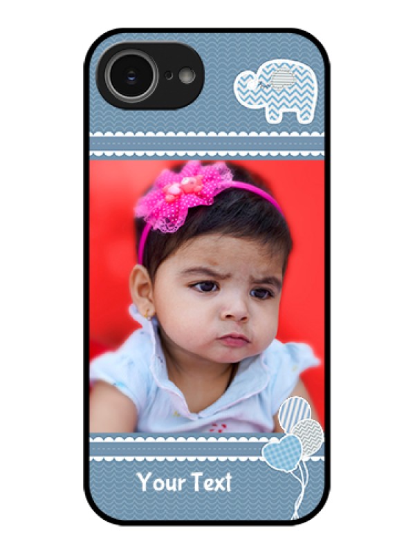Custom iPhone 16e Custom Glass Phone Case - With Kids Pattern Design