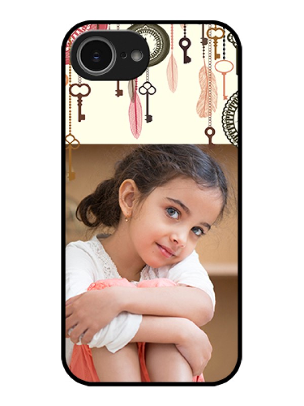 Custom iPhone 16e Custom Glass Phone Case - Boho Style Design
