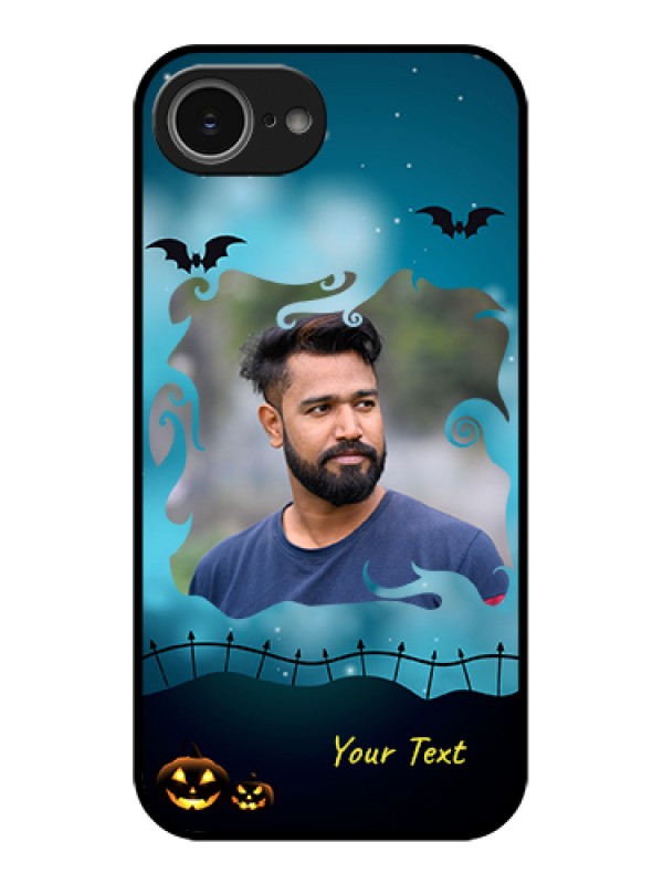 Custom iPhone 16e Custom Glass Phone Case - Halloween Frame Design
