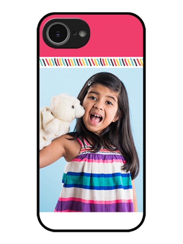 Custom iPhone 16e Custom Glass Phone Case - Line Art Design