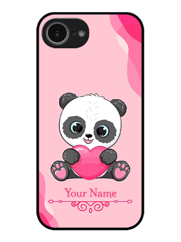 Custom iPhone 16e Custom Glass Phone Case - Cute Panda Design