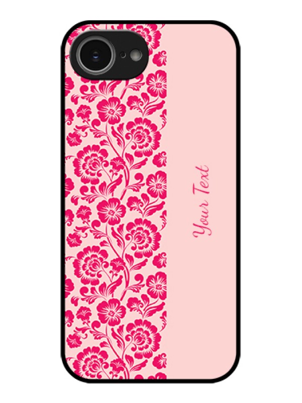 Custom iPhone 16e Custom Glass Phone Case - Attractive Floral Pattern Design