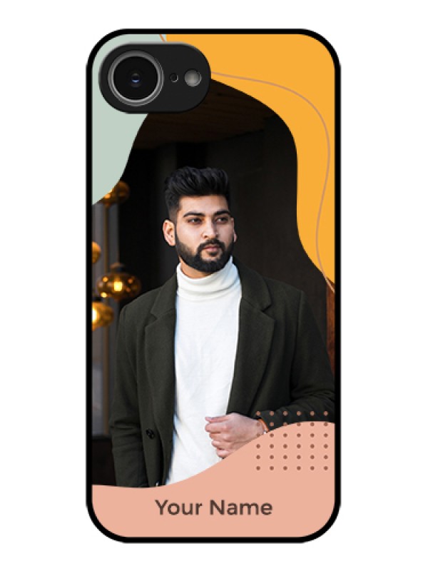 Custom iPhone 16e Custom Glass Phone Case - Tri - Coloured Overlay Design