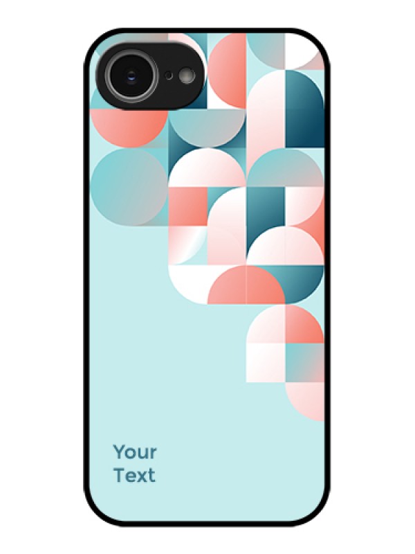 Custom iPhone 16e Custom Glass Phone Case - Stylish Semi - Circle Pattern Design