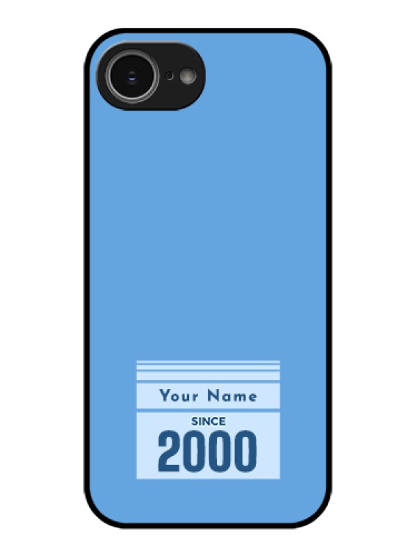 Custom iPhone 16e Custom Glass Phone Case - Custom Year Of Birth Design