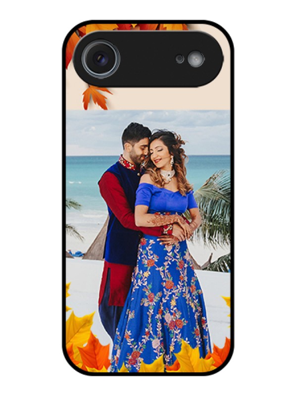 Custom Apple iPhone 17 Air Custom Glass Phone Case - Autumn Maple Leaves Design