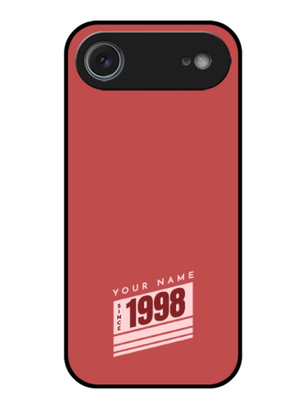Custom Apple iPhone 17 Air Custom Glass Phone Case - Red Custom Year Of Birth Design
