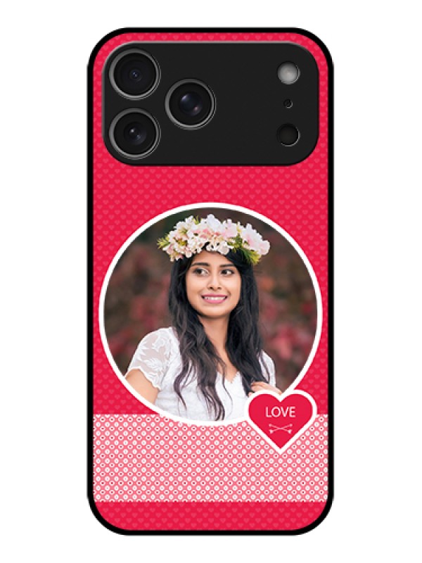 Custom Apple iPhone 17 Pro Max Custom Glass Phone Case - Pink Color Pattern Design