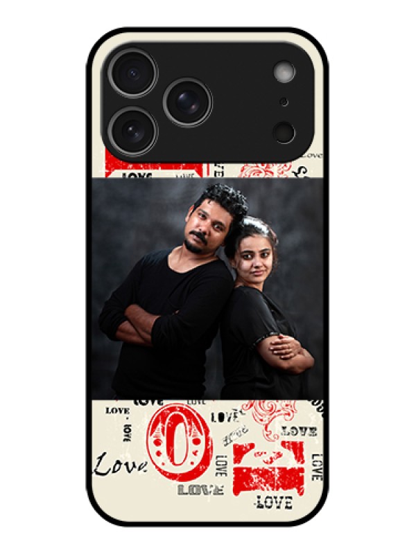Custom Apple iPhone 17 Pro Max Custom Glass Phone Case - Trendy Love Design Case