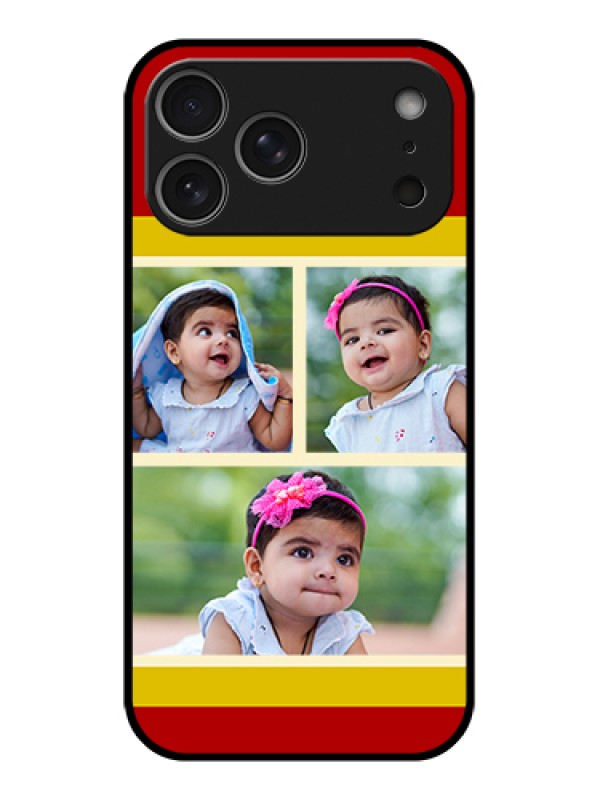 Custom Apple iPhone 17 Pro Max Custom Glass Phone Case - Multiple Pic Upload Design