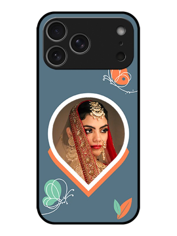 Custom Apple iPhone 17 Pro Max Custom Glass Phone Case - Droplet Butterflies Design