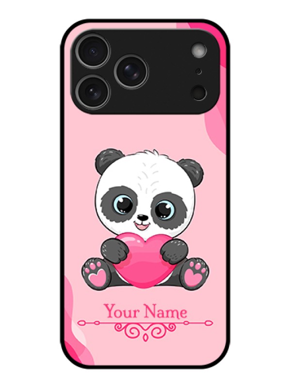 Custom Apple iPhone 17 Pro Max Custom Glass Phone Case - Cute Panda Design