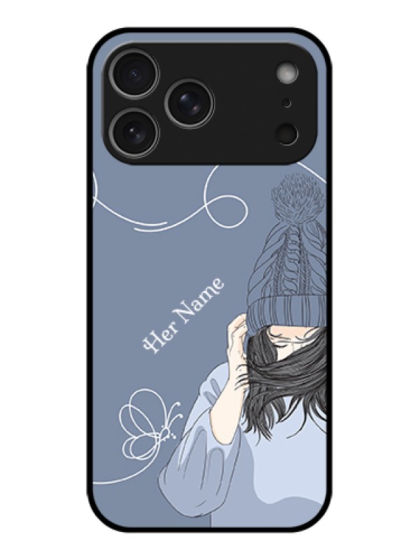 Custom Apple iPhone 17 Pro Max Custom Glass Phone Case - Girl In Winter Outfit Design