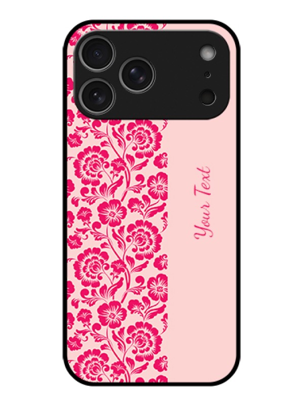 Custom Apple iPhone 17 Pro Max Custom Glass Phone Case - Attractive Floral Pattern Design