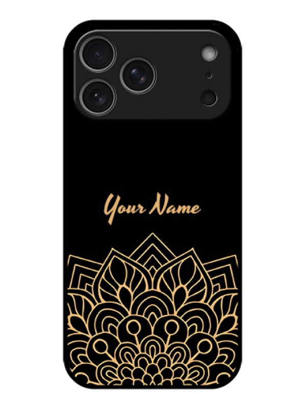 Custom Apple iPhone 17 Pro Max Custom Glass Phone Case - Golden Mandala Design