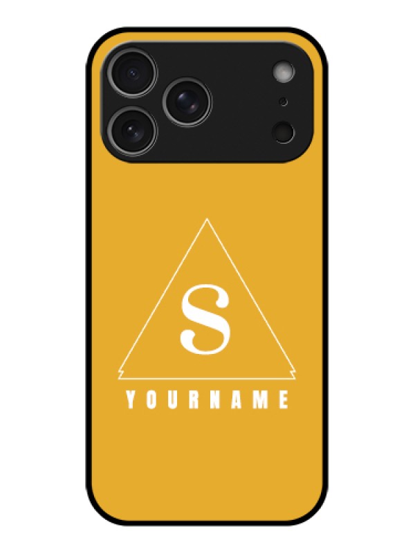 Custom Apple iPhone 17 Pro Max Custom Glass Phone Case - Simple Triangle Design