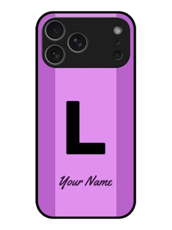 Custom Apple iPhone 17 Pro Max Custom Glass Phone Case - Tricolor Custom Text Design