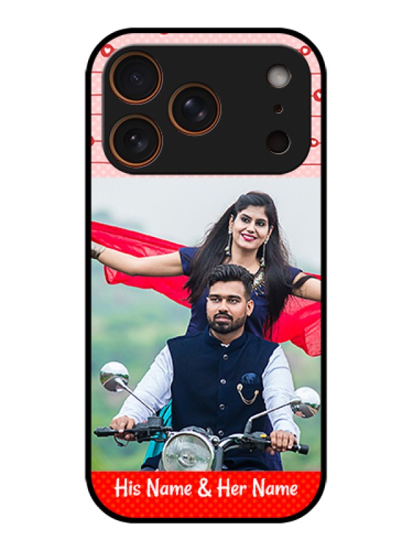 Custom Apple iPhone 17 Pro Custom Glass Phone Case - Red Pattern Case Design