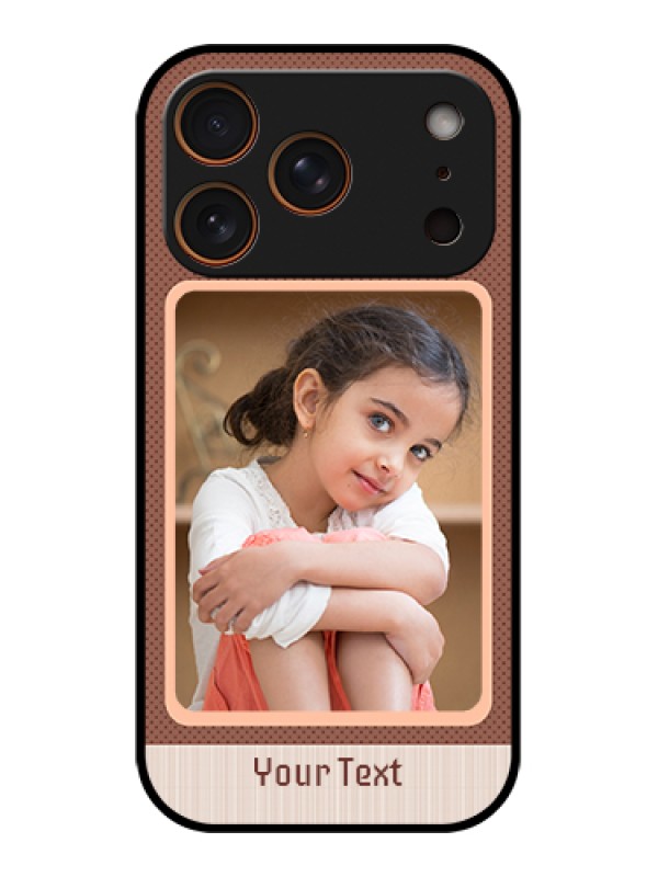 Custom Apple iPhone 17 Pro Custom Glass Phone Case - Simple Pic Upload Design