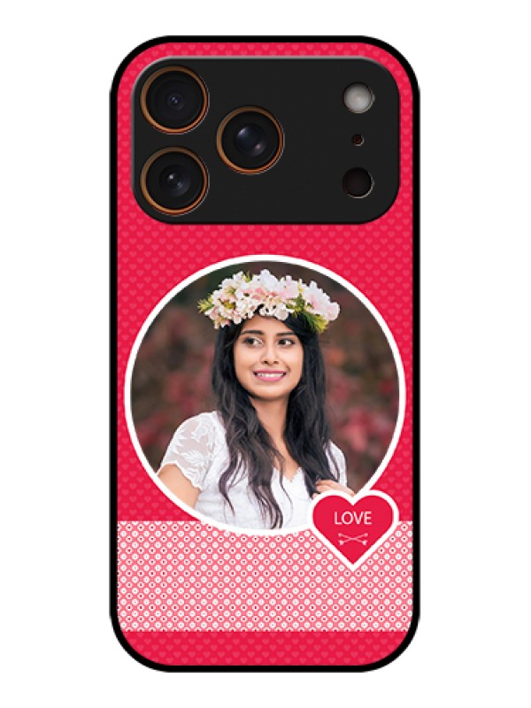 Custom Apple iPhone 17 Pro Custom Glass Phone Case - Pink Color Pattern Design