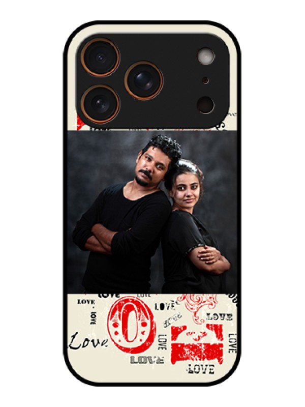 Custom Apple iPhone 17 Pro Custom Glass Phone Case - Trendy Love Design Case