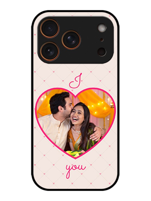 Custom Apple iPhone 17 Pro Custom Glass Phone Case - Heart Shape Design