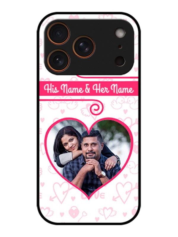 Custom Apple iPhone 17 Pro Custom Glass Phone Case - Heart Shape Love Design