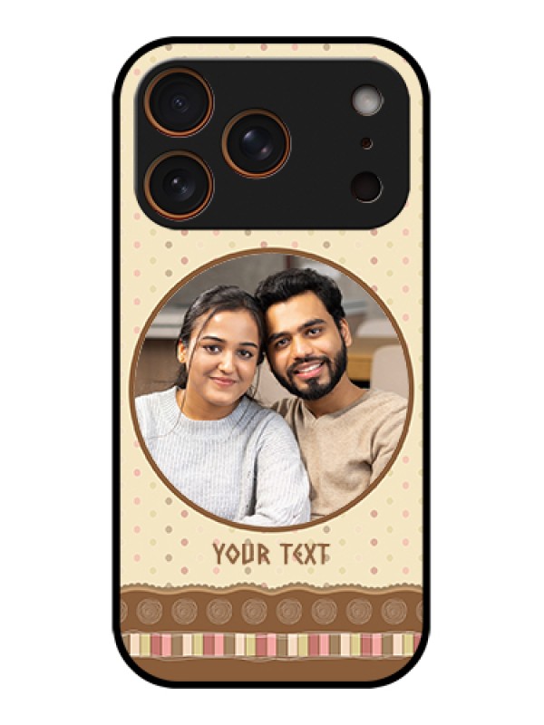 Custom Apple iPhone 17 Pro Custom Glass Phone Case - Brown Dotted Mobile Case Design