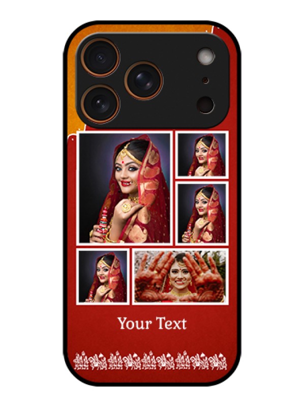 Custom Apple iPhone 17 Pro Custom Glass Phone Case - Wedding Pic Upload Design