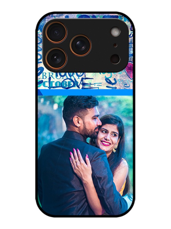 Custom Apple iPhone 17 Pro Custom Glass Phone Case - Colorful Love Design