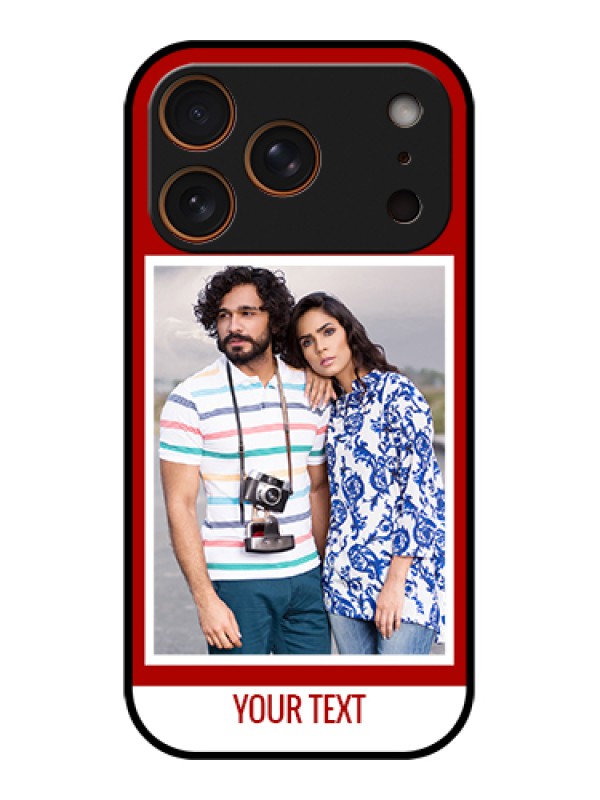 Custom Apple iPhone 17 Pro Custom Glass Phone Case - Red Color Design
