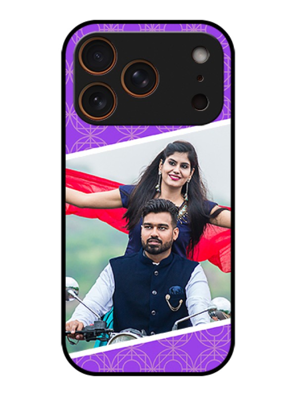 Custom Apple iPhone 17 Pro Custom Glass Phone Case - Violet Color Pattern Design