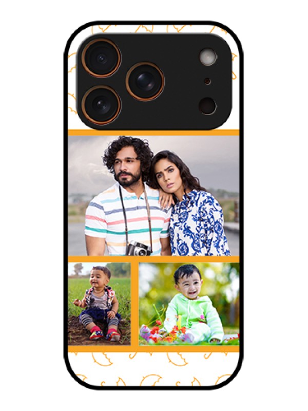 Custom Apple iPhone 17 Pro Custom Glass Phone Case - Yellow Pattern Design