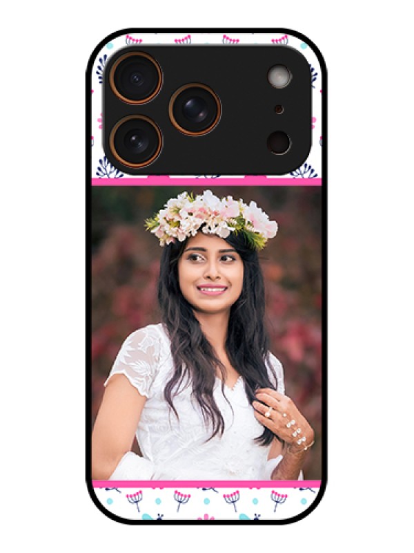 Custom Apple iPhone 17 Pro Custom Glass Phone Case - Colorful Flower Design