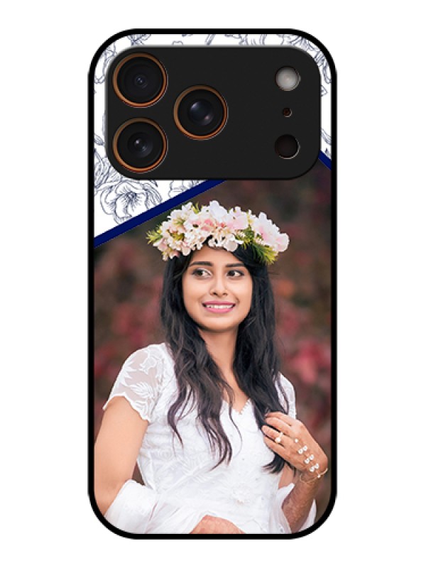 Custom Apple iPhone 17 Pro Custom Glass Phone Case - Classy Floral Design