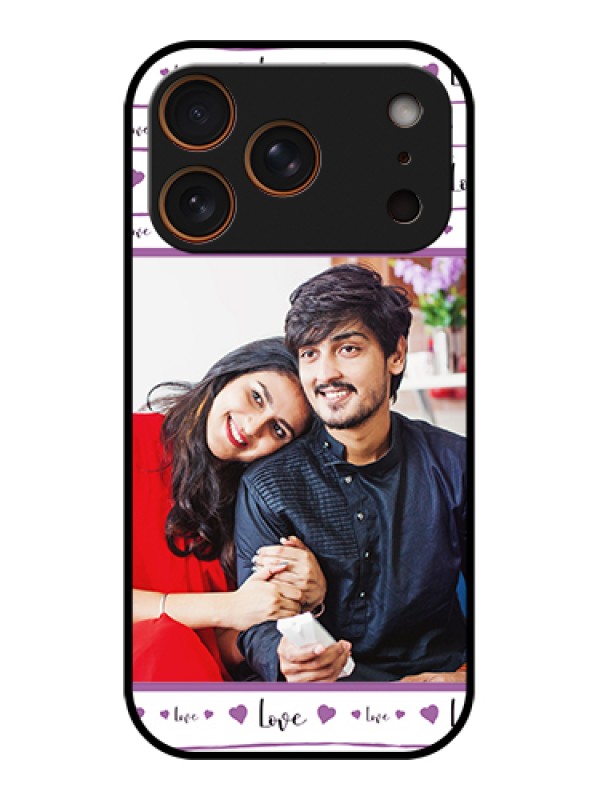 Custom Apple iPhone 17 Pro Custom Glass Phone Case - Couples Heart Design