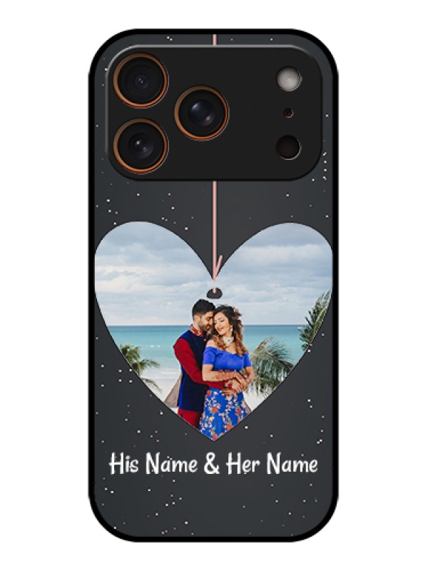 Custom Apple iPhone 17 Pro Custom Glass Phone Case - Hanging Heart Design