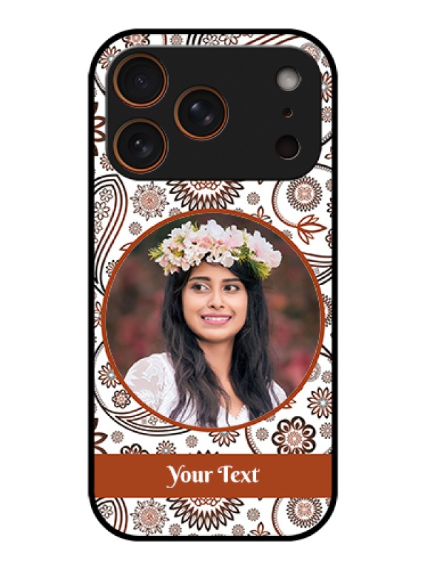 Custom Apple iPhone 17 Pro Custom Glass Phone Case - Abstract Flower Design