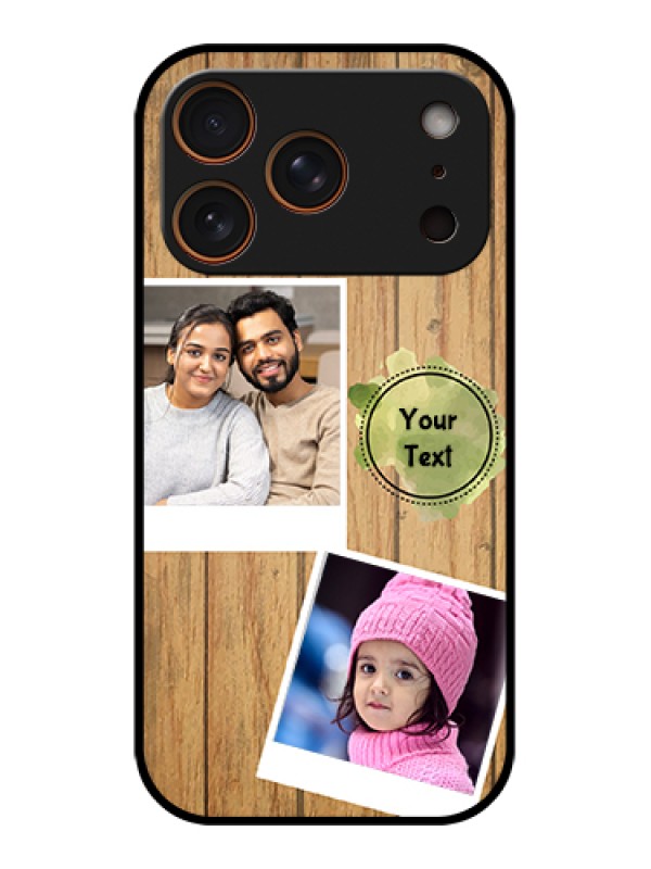 Custom Apple iPhone 17 Pro Custom Glass Phone Case - Wooden Texture Design