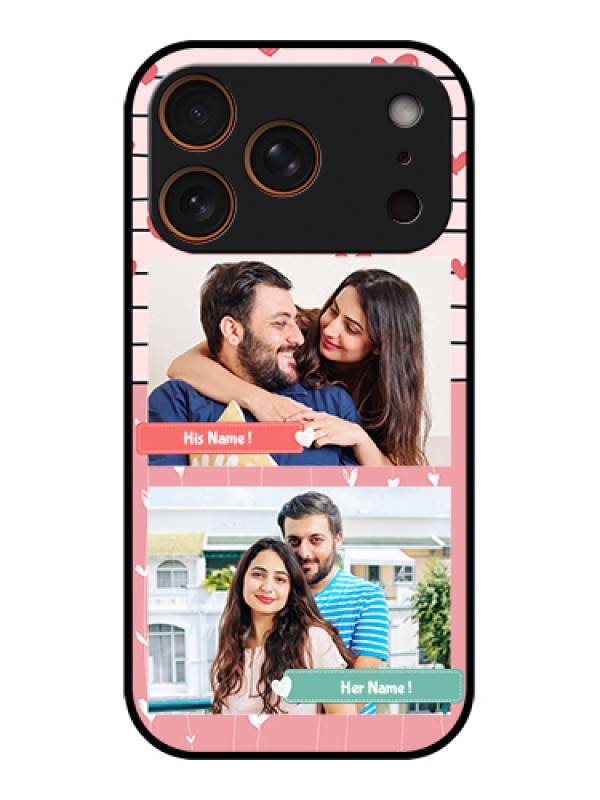 Custom Apple iPhone 17 Pro Custom Glass Phone Case - Photo With Heart Design