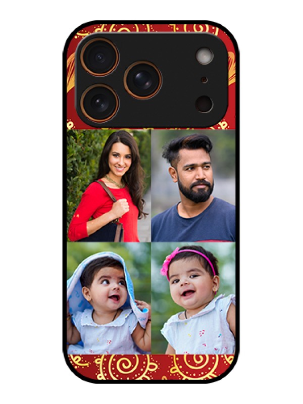 Custom Apple iPhone 17 Pro Custom Glass Phone Case - 4 Image Traditional Design