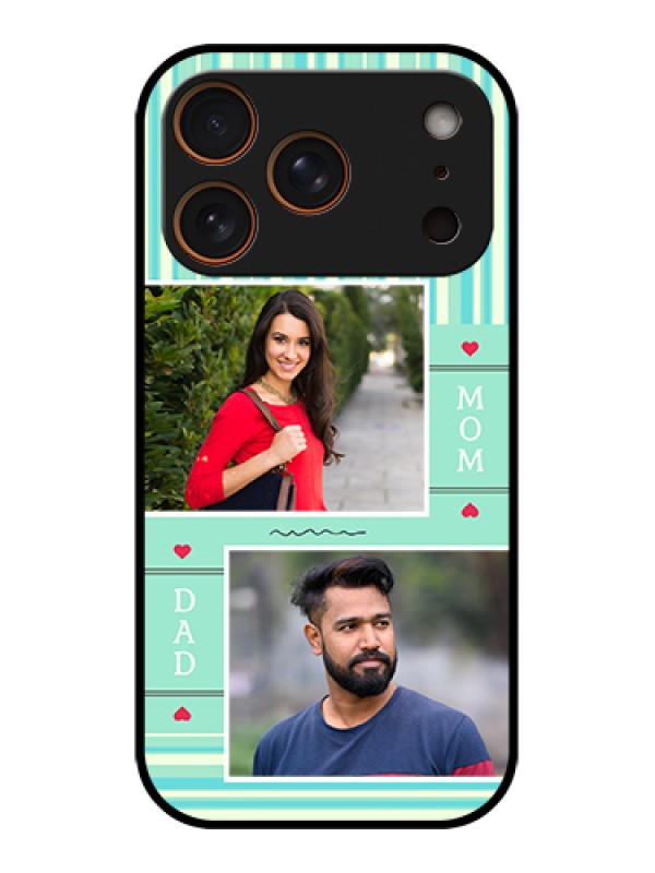 Custom Apple iPhone 17 Pro Custom Glass Phone Case - Mom & Dad Pic Design