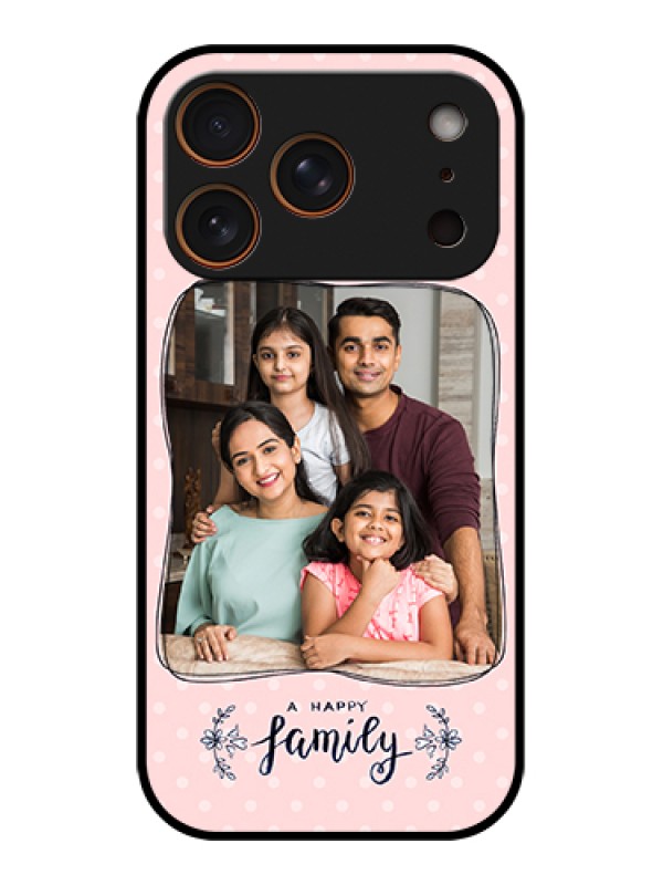 Custom Apple iPhone 17 Pro Custom Glass Phone Case - Family With Dots Design