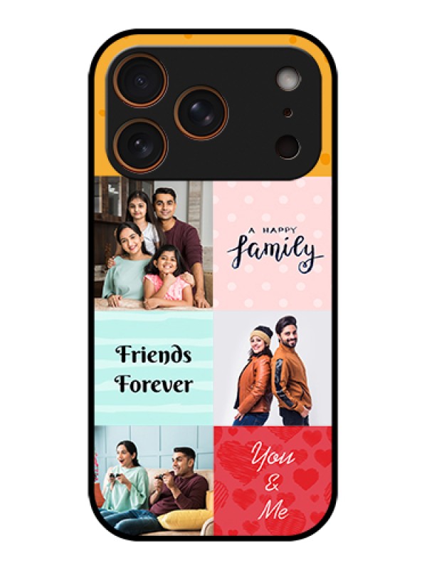 Custom Apple iPhone 17 Pro Custom Glass Phone Case - Images With Quotes Design