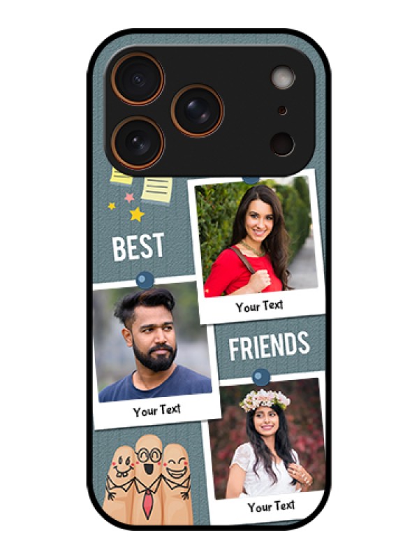 Custom Apple iPhone 17 Pro Custom Glass Phone Case - Sticky Frames And Friendship Design