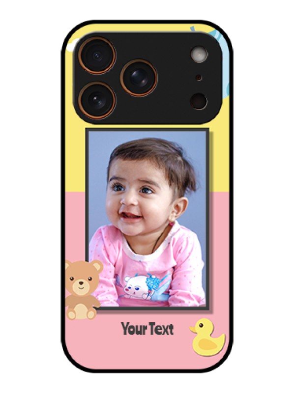 Custom Apple iPhone 17 Pro Custom Glass Phone Case - Kids 2 Color Design