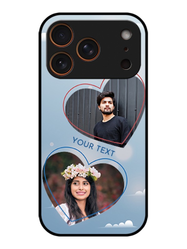 Custom Apple iPhone 17 Pro Custom Glass Phone Case - Blue Color Couple Design