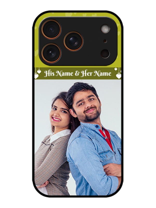 Custom Apple iPhone 17 Pro Custom Glass Phone Case - You & Me Heart Design